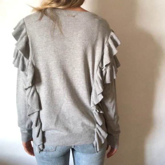 •Michael Kors• pearl heather ruffle sweater - Picture 5 of 6